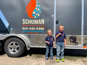 Schuman service van with family